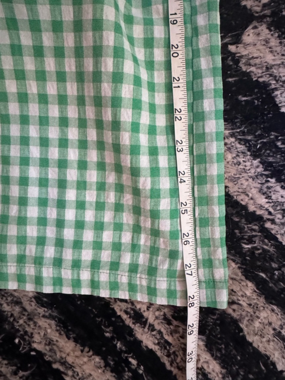 FRNCH Green and White Gingham Wide-Leg Pants - Picture 11 of 11